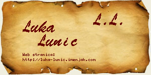 Luka Lunić vizit kartica